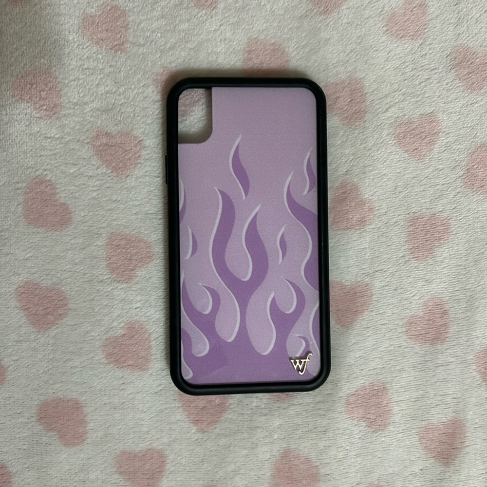 wildflower purple flames iPhone XR case